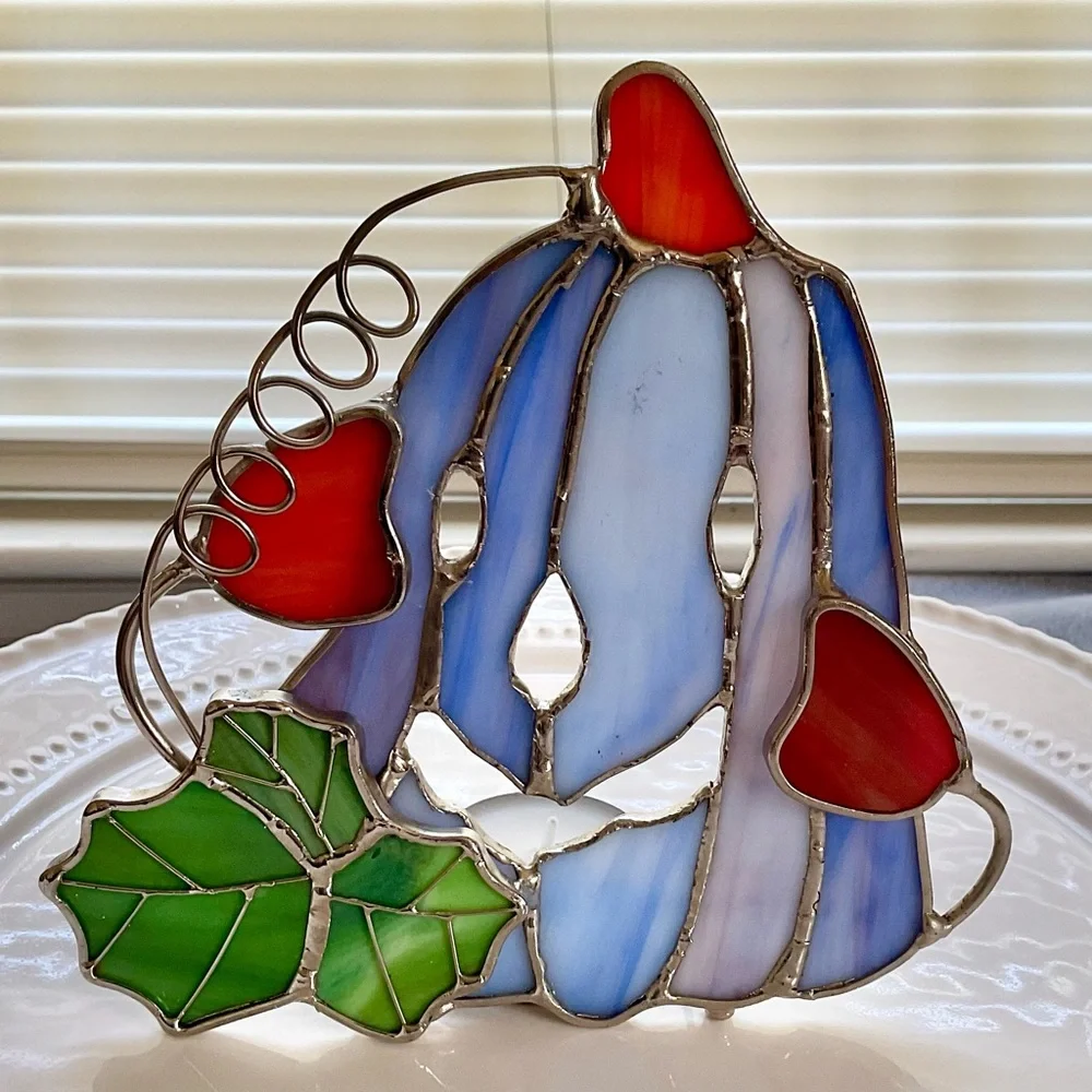 Stained Glass Pumpkin Candleholder: Tea Light Votive